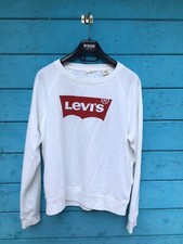 LEVIS ?FELPA ESTIVA BIANCA CON LOGO ROSSO TG/S ????