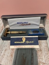 STUNNING VINTAGE VERY RARE GILLETTE ADJUSTABLE 1 PIECE TOGGLE LEVER SAFETY RAZOR