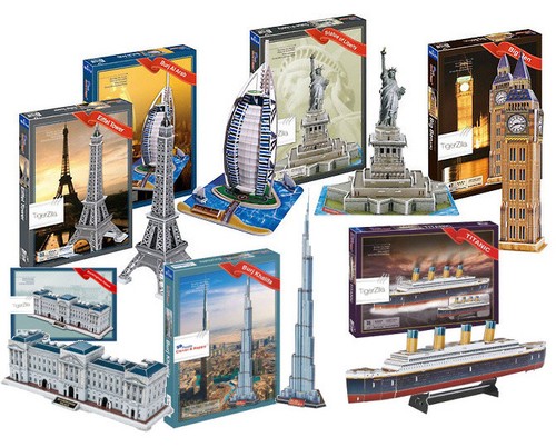 Puzzles models building - 3d,