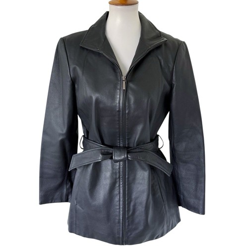 Giacca blazer pelle vintage