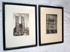 Coppia cornici grafiche 1920