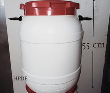 Fusti a bocca larga da 55 litri,alimentare ermetico 40x50cm, igienizzati.