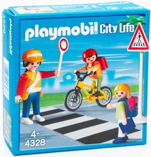 Playmobil 4328 City Life Schulweghelferin Lotse Con Schulkindern Scuola Nuovo