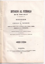 1853 Padova Cirillo Ronzoni pendolo di Foucault fisica dinamica illustrato 