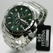 ✅ Orologio Uomo Festina F20463/3 Cronografo Verde Acciaio Inox ✅