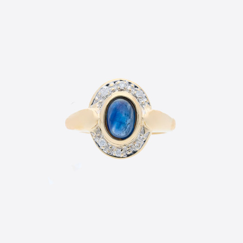 Anello diamanti zaffiro - , 1,56