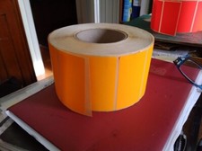 ETICHETTE ADESIVE formato 4,5 x 8,5 cm ROTOLO DI ORIGINARI 100MT COMPLETO AL 99%