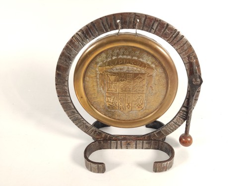 Trench art gong made from