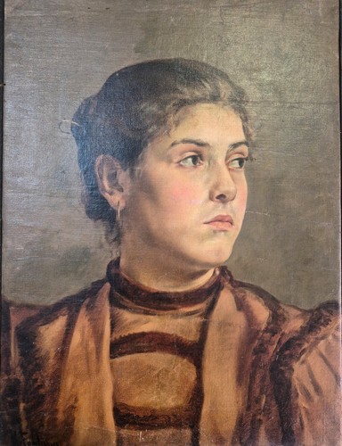 Dipinto olio tela ritratto - olio,