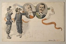 CARTOLINA MILITARE - PROPAGANDA ALLEANZA ITALIA FRANCIA V.EMANUELE-LOUBET, VIAG