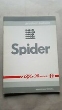 Alfa Romeo Spider modelli 1989 Product Bulletin no depliant brochure 