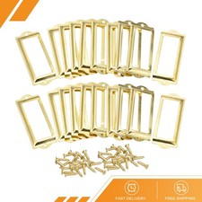 Confezione 30 Porta Etichette Metallo 83x30mm File Nome Scheda Etichetta Cornice Oro