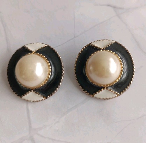 Orecchini vintage rotondi - vintage,