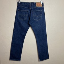 Jeans Levis 501 uomo 32x34 (31x30) blu denim bottoni mosca dritto grunge western