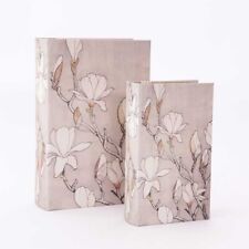 Scatola libro fiori magnolia portagioie contenitore portaoggetti idea regalo