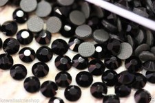 STRASS TERMOADESIVI SS12 3mm CRISTALLO nero opaco hotfix quantita' scelta