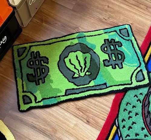 Spongebob coin pattern rug - coin,