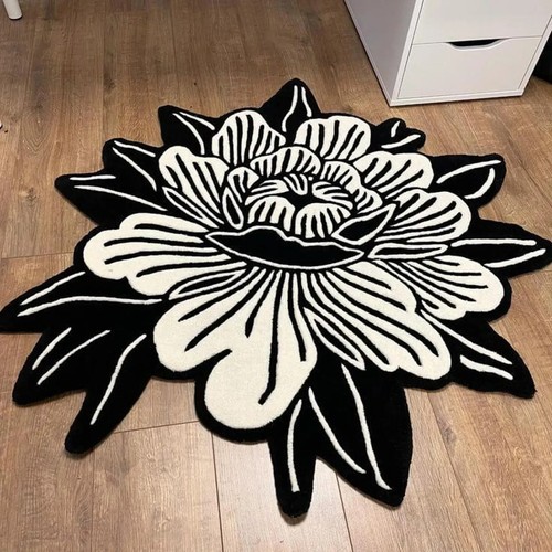 Tappeto fiori trapuntato - a, a