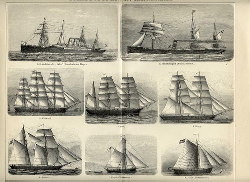 Antica stampa 1893 navi - antica,