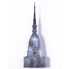 UNA MOLE DI CUCU' foglia argento grande orologio da parete F.lli Domeniconi