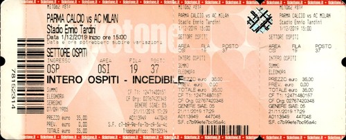 Biglietto stadio parma calcio - biglietto,