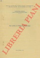 MINELLI Alessandro - Note critiche sui Chilopodi della Sardegna.