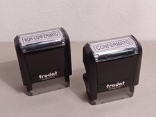 2 TIMBRI AUTOINCHIOSTRANTi 38X14 TRODAT 4911 - "CONFERMATO" e "NON CONFERMATO"