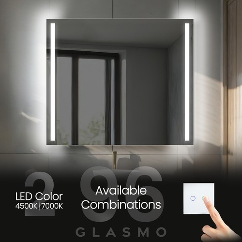 Specchio bagno illuminato con