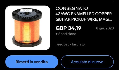 Filo rame smaltato - di, 0,056mm