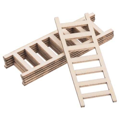 Miniature wood stairs 6 - 2.4",