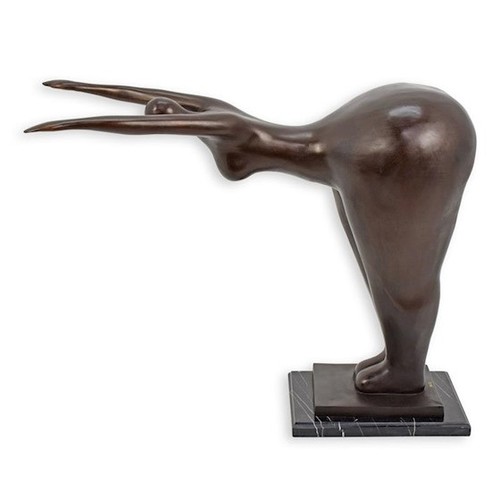 Scultura bronzo donna - in,