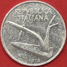 Moneta 10 Lire 1978 "Spighe"
