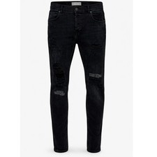 Jeans Zara uomo nero effetto