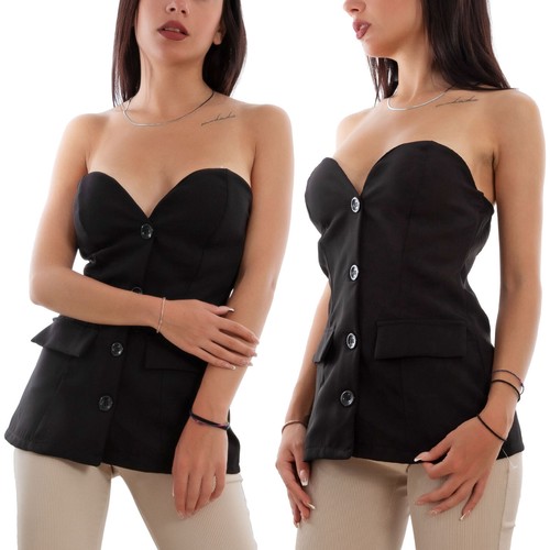 Bustino top donna monopetto