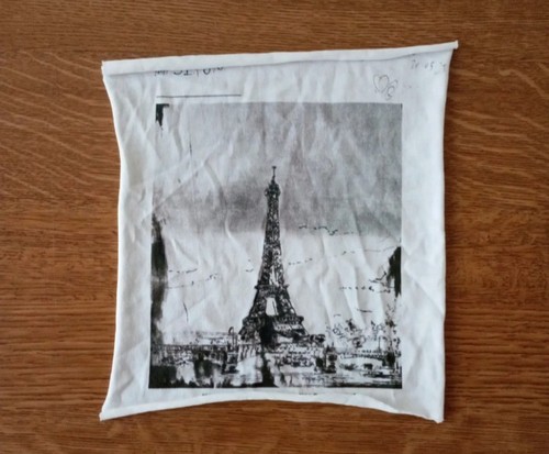 Pezzo tessuto torre eiffel - di,