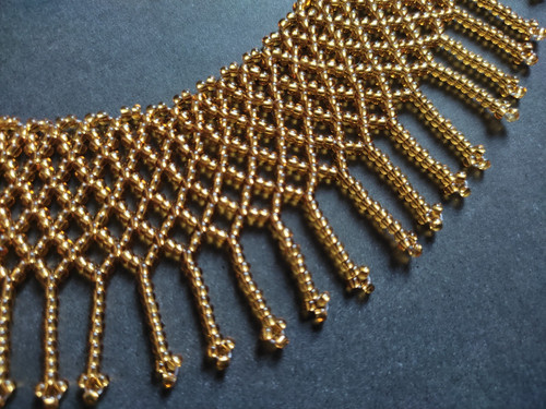 Collana perline rete oro - di,
