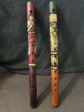 Flauto intagliato in legno
