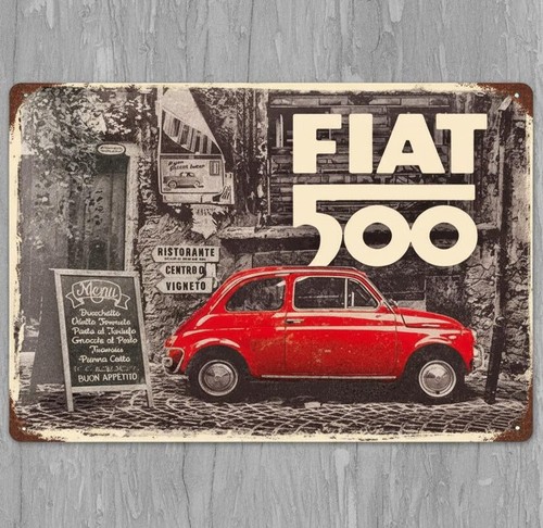 Insegna fiat 500 8x12 - fiat, vintage