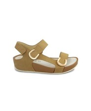 GRUNLAND DIRA SA1057 cuoio marrone scarpe ciabatte donna zeppa strappi