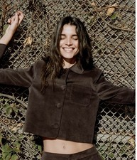 ZARA VELVET CROP BLAZER Taglia