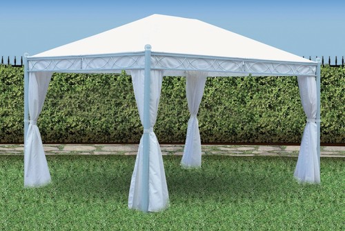 Gazebo miami telo bianco - gazebo,