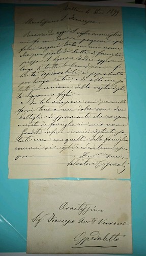 1899 manoscritto lettera - 1899,