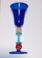 MURANO CALICE BLU VETRO