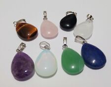 1pz  ciondolo  in pietre dure naturale  forma goccia 20x13mm  bijoux