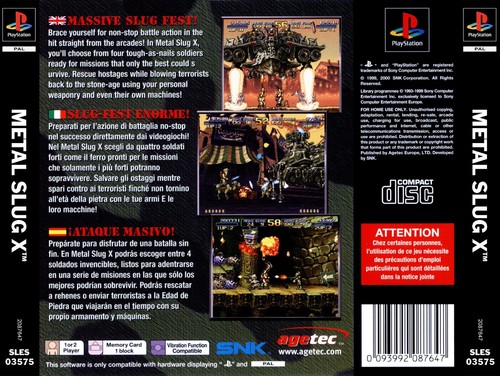 Metal slug ps1 intarsio - x,