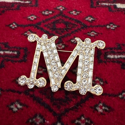 Spilla cristallo logo maxmara - cristallo,