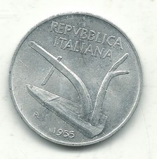 HIGH GRADE AU 1955 R ITALY 10