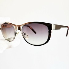 occhiali da sole BORSALINO B 61 vintage sunglasses silver metal red oval 90s cap