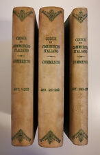 Codice di Commercio Italiano Commento Stefano Castagnola UTET 1883 1886 3 volumi