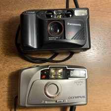 Lotto Panasonic Olympus Due Macchine Fotografiche Analogiche Non Testate 